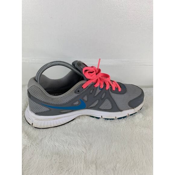 Nike Women’s Revolution 2 Running Shoes Grey Pink Lace Up Size 8.5 - Picture 5 of 11